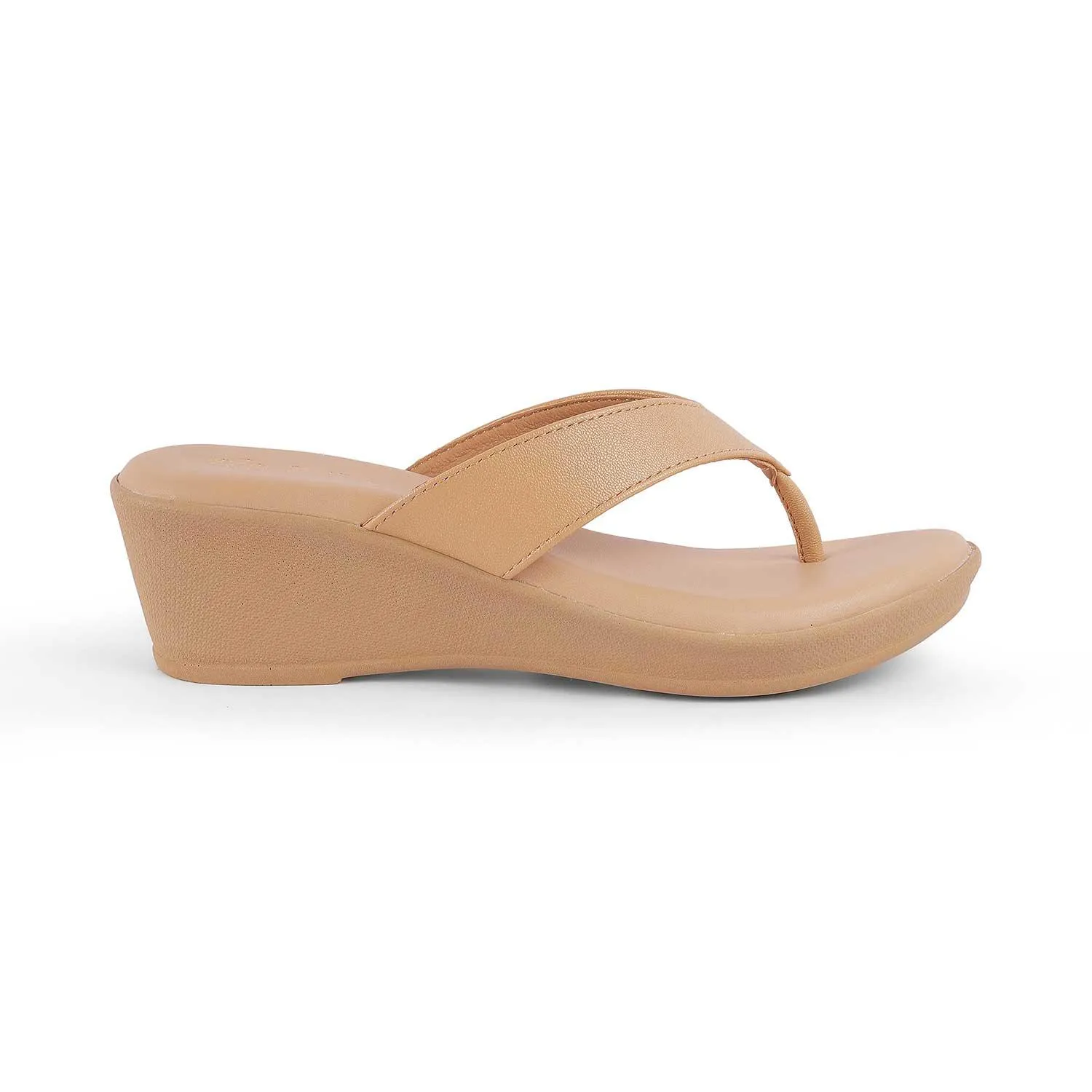 Tresmode Terni Beige Women's Casual Wedge Sandals